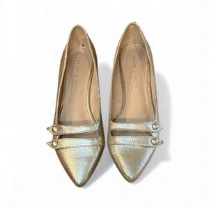 Kelly & Katie Metallic Gold Flats (size 8)